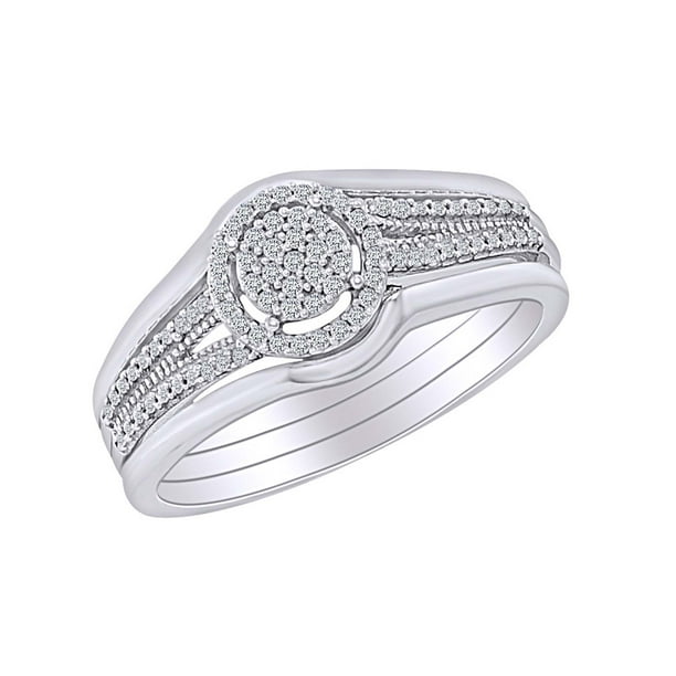 Size-3 Diamond Wedding Band in Sterling Silver 1/6 cttw, G-H,I2-I3 Size-3 Diamond Wedding Band in Sterling Silver 1/6 cttw, G-H,I2-I3